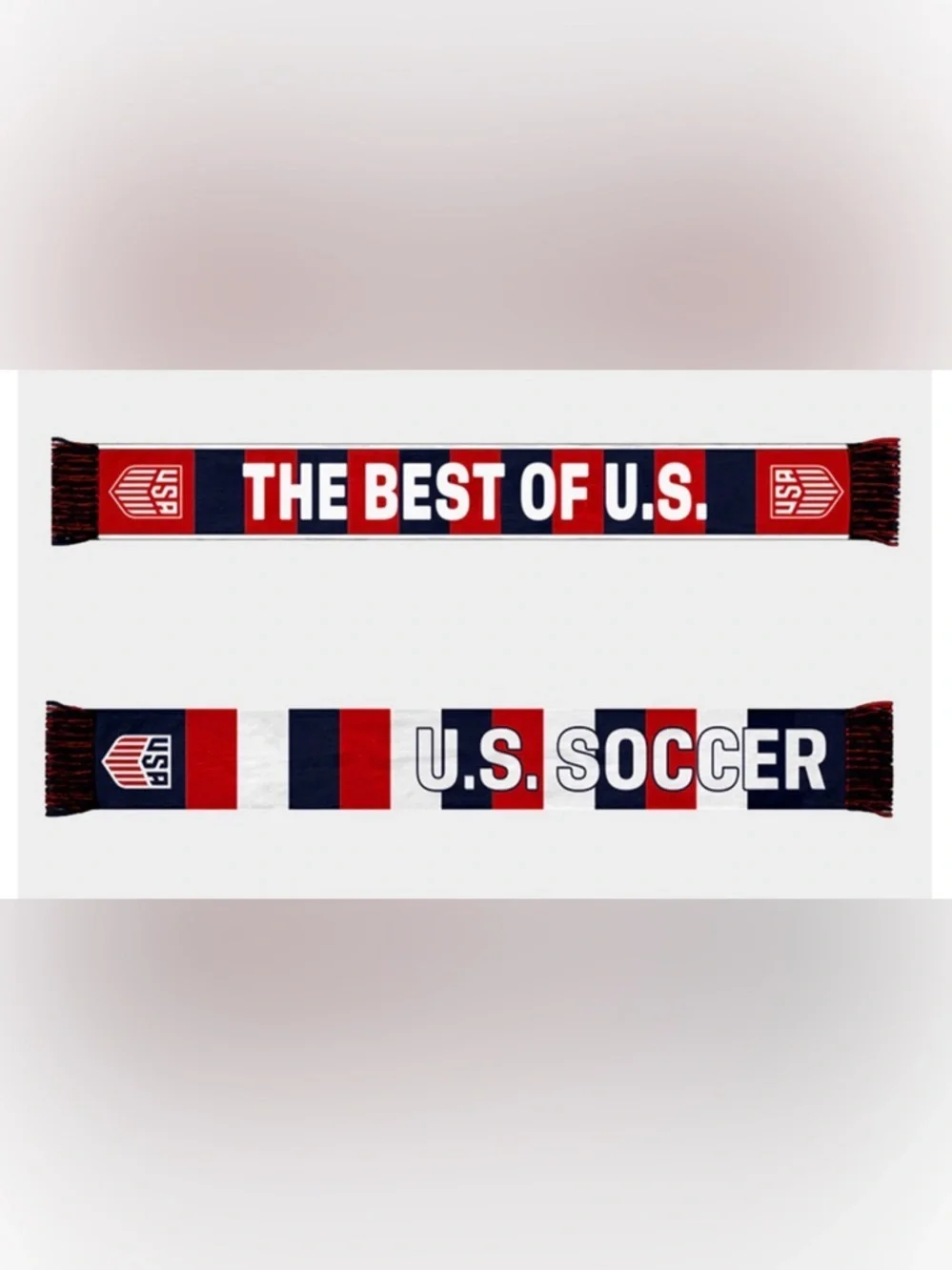 Lot of 2! Official U.S. SOCCER Double Sided Scarves Unisex